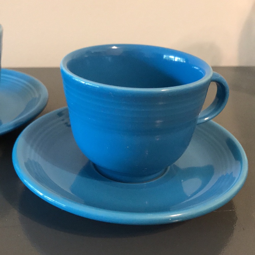 Fiestaware Cup and Saucer, Peacock